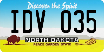 ND license plate IDV035