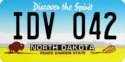 ND license plate IDV042