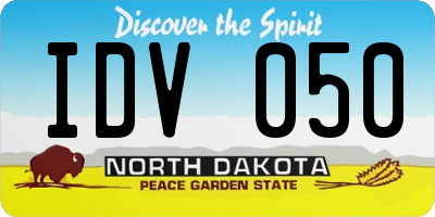 ND license plate IDV050