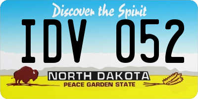 ND license plate IDV052