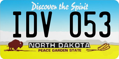 ND license plate IDV053