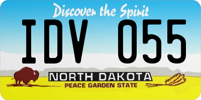 ND license plate IDV055