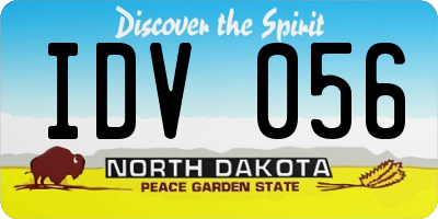 ND license plate IDV056