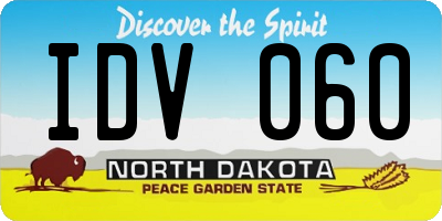 ND license plate IDV060
