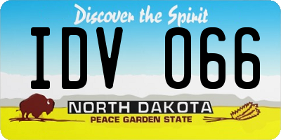 ND license plate IDV066