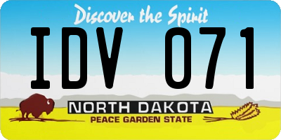 ND license plate IDV071