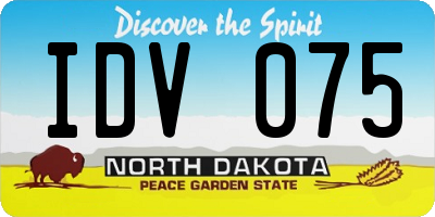 ND license plate IDV075