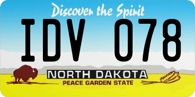 ND license plate IDV078