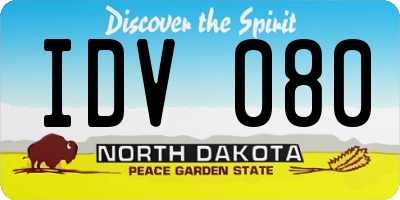 ND license plate IDV080