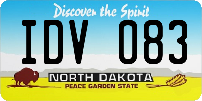 ND license plate IDV083