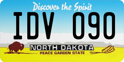 ND license plate IDV090