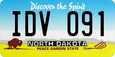 ND license plate IDV091