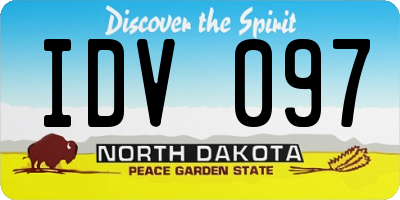 ND license plate IDV097