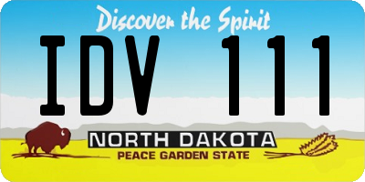 ND license plate IDV111