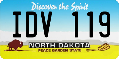 ND license plate IDV119