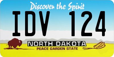 ND license plate IDV124