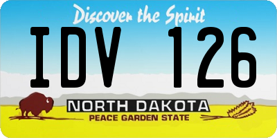 ND license plate IDV126