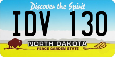 ND license plate IDV130