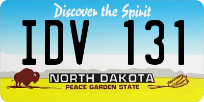 ND license plate IDV131
