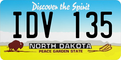 ND license plate IDV135
