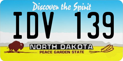 ND license plate IDV139