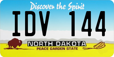 ND license plate IDV144