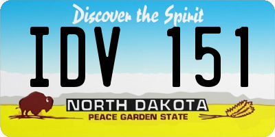 ND license plate IDV151