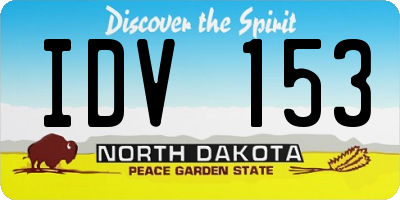 ND license plate IDV153
