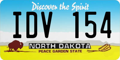 ND license plate IDV154