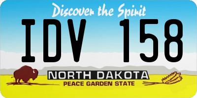 ND license plate IDV158