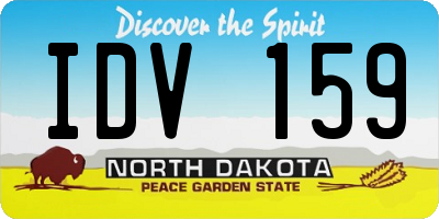 ND license plate IDV159