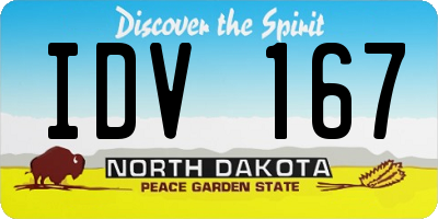 ND license plate IDV167