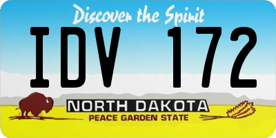 ND license plate IDV172