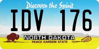 ND license plate IDV176