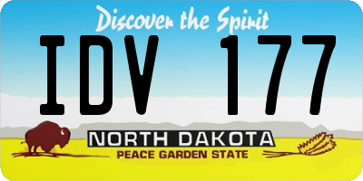 ND license plate IDV177