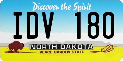 ND license plate IDV180