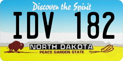 ND license plate IDV182