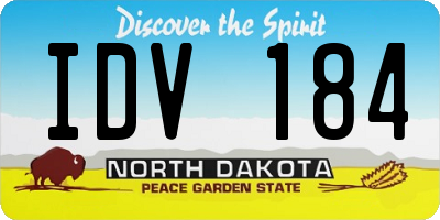 ND license plate IDV184