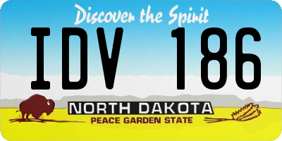 ND license plate IDV186