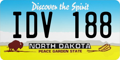 ND license plate IDV188