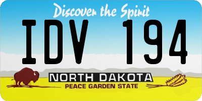 ND license plate IDV194