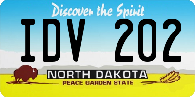 ND license plate IDV202