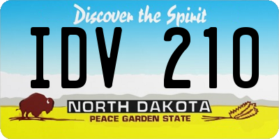 ND license plate IDV210