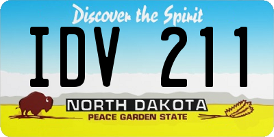 ND license plate IDV211