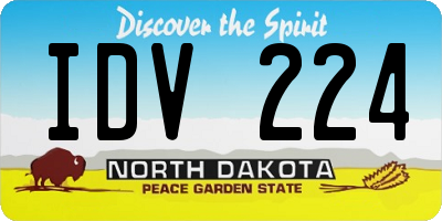 ND license plate IDV224