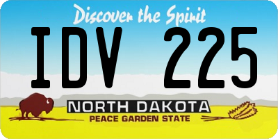 ND license plate IDV225