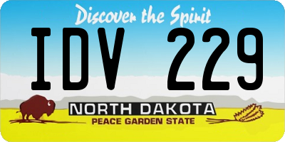 ND license plate IDV229