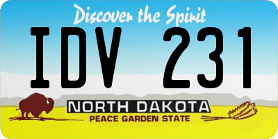ND license plate IDV231