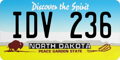 ND license plate IDV236