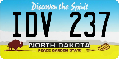 ND license plate IDV237